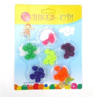 BikesUp Bikes Up Spokie Dokies - Neon Beads, Multi-Color, 36 Pieces