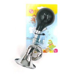 BikesUp Bugal Bike Horn - Silver with Black Rubber Bulb