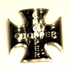 Black Chopper Name Plate - Sleek and Stylish Design