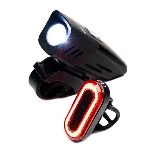 Braviga 900 Bike Light Set - Powerful Front & Rear Lights for Safe Night Riding