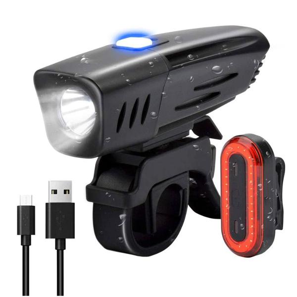 Braviga 900 Bike Light Set - Powerful Front & Rear Lights for Safe Night Riding
