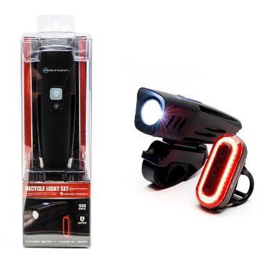 Braviga 900 Bike Light Set - Powerful Front & Rear Lights for Safe Night Riding