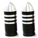 Bullet Stripes Valve Cap - Black