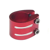 Bulletproof Alloy Bike Clamp - 31.8mm Anodized Red