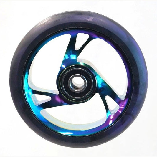 Bulletproof Alloy Core Scooter Wheel - 125mm Diameter, 30mm Wide, ABEC-9 Bearing, 12mm Axle, METAL HEAT Core