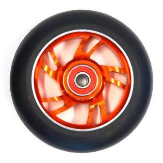 Bulletproof Alloy Scooter Wheel 100mm with ABEC-9 Bearing & Orange Core