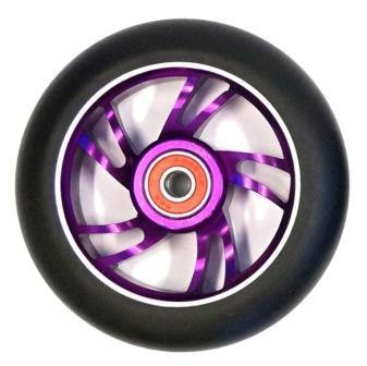Bulletproof Alloy Scooter Wheel 100mm with ABEC-9 Bearing & Purple Core