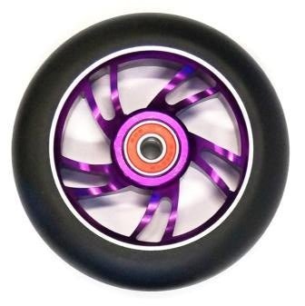Bulletproof Alloy Scooter Wheel 110mm with ABEC-9 Bearing & Purple Core