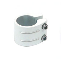 Bulletproof White Alloy Clamp 31.8mm - Secure Bike Attachment