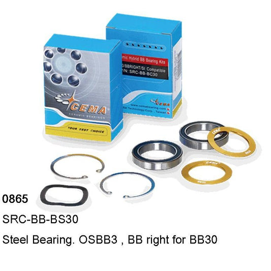 CEMA SRC BB Bearing Kit - Steel Bearings for BB30A, OSBB30 & BB Right