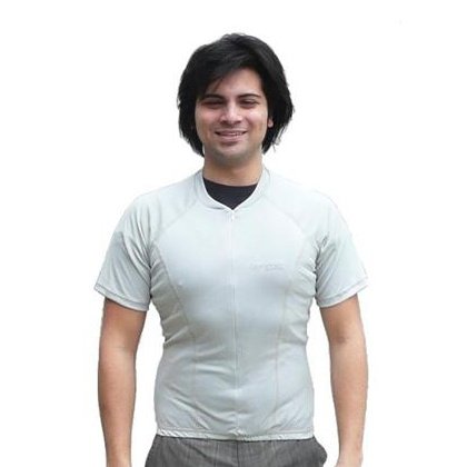 COMO SPORTS Short Sleeve Jersey - Grey, 3/4 Zip, 3 Rear Pockets, Size Small