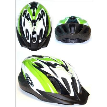 CSA Chaser Helmet SM Green/Black/Silver - Aus Standards