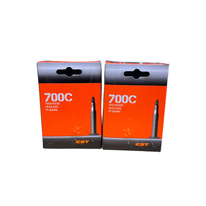 CST - 700 x 19 - 23C Presta Valve 80mm Threaded Bike Tube