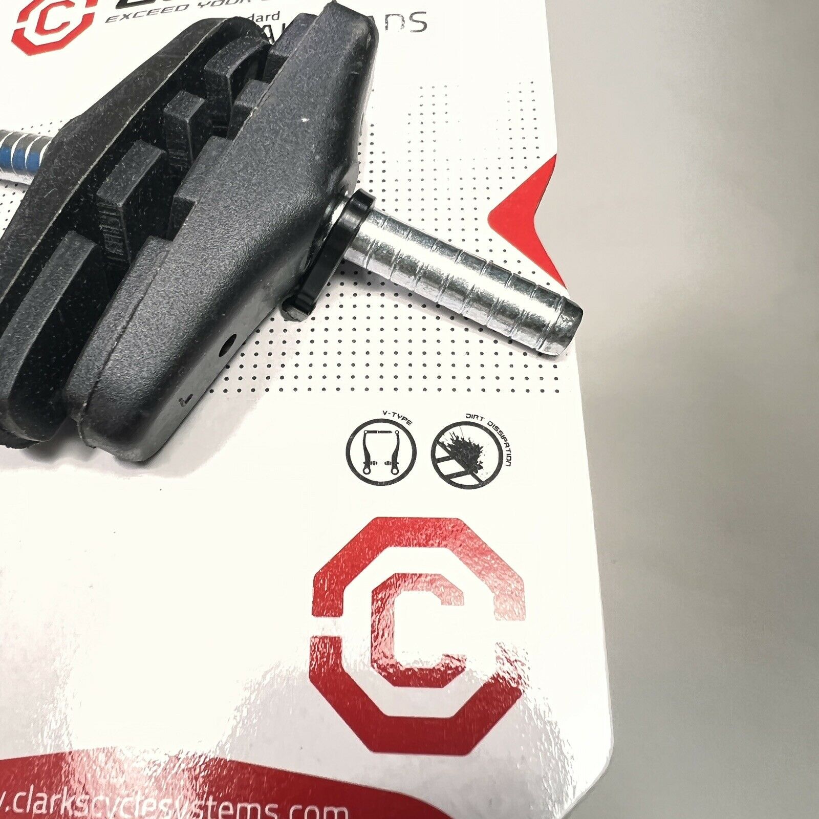 Clarks CP110 MTB V-Type Cantilever Brake Blocks - Black - 1 Pair - 60mm