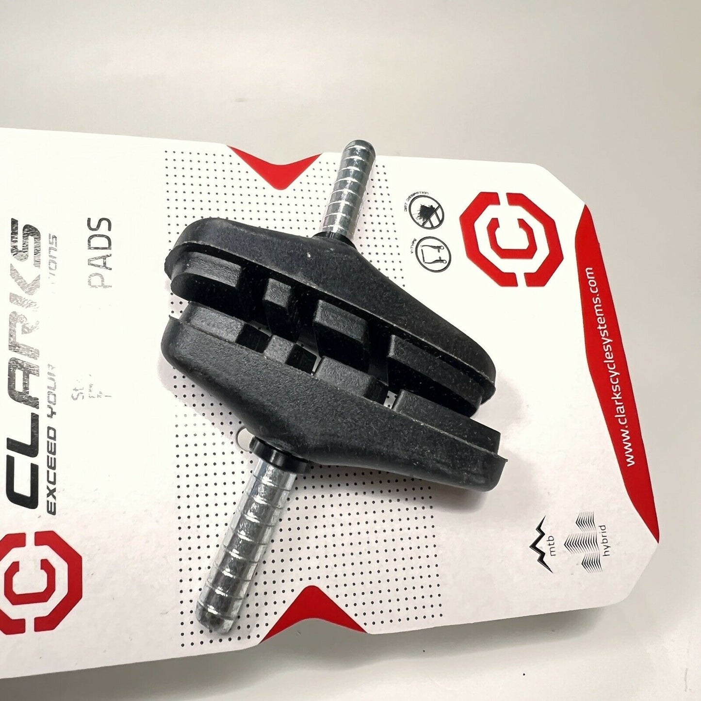 Clarks CP110 MTB V-Type Cantilever Brake Blocks - Black - 1 Pair - 60mm