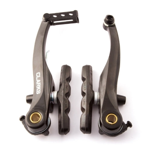 Clarks V Brake 110mm Linear Pull Alloy BLACK - Front/Rear with Guide & Rubber Boot