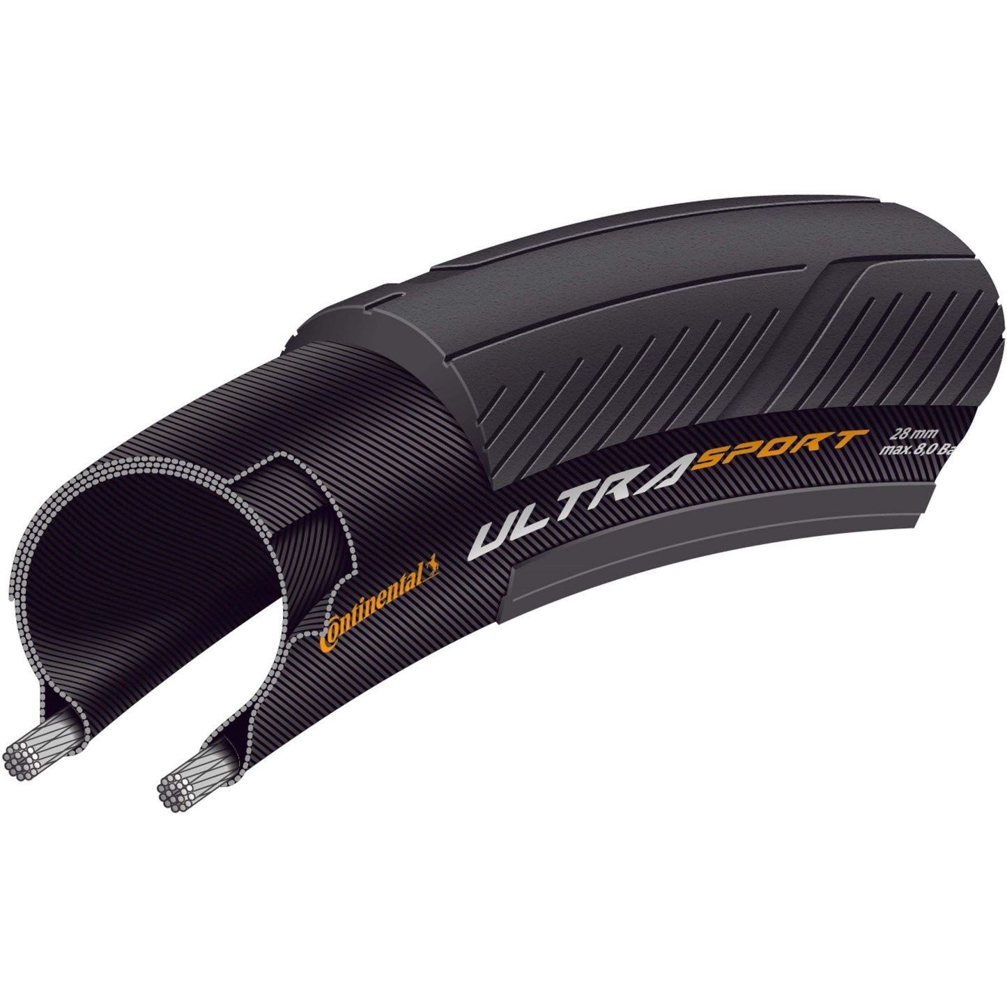 Continental Ultra Sport III 700 x 28c Foldable Tyre Black