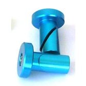 DEFIANT Alloy CNC Blue Handlebar End Caps - Dia 17mm-18mm