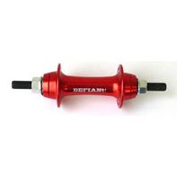 DEFIANT Alloy Front Hub 14Gx36H w/Sealed Bearing - Red
