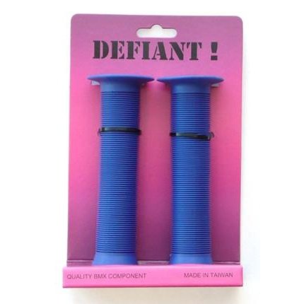 DEFIANT Kratton 147mm Blue Rubber Grips with Open End & Plugs