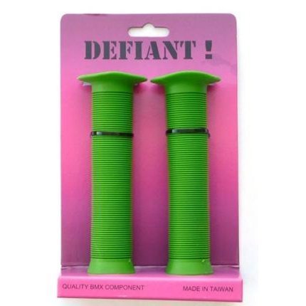 DEFIANT Kratton 147mm Green Rubber Grips with Open End & Plugs
