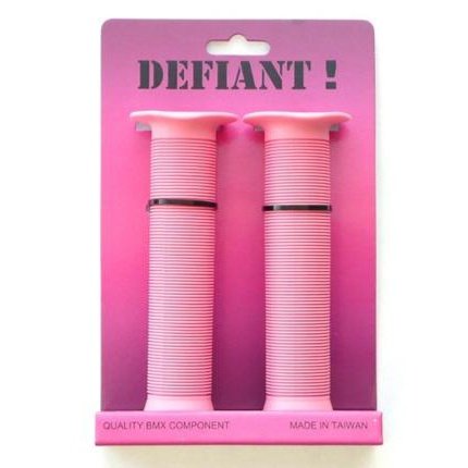 DEFIANT Kratton 147mm Pink Rubber Grips with Open End & Plugs