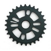 DEFIANTChain Ring 28T - 24mm Hole w/ Adaptors for 19mm or 22mm - Black