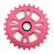 DEFIANTChain Ring 28T, 24mm Hole w/ Adaptors for 19mm or 22mm, Red