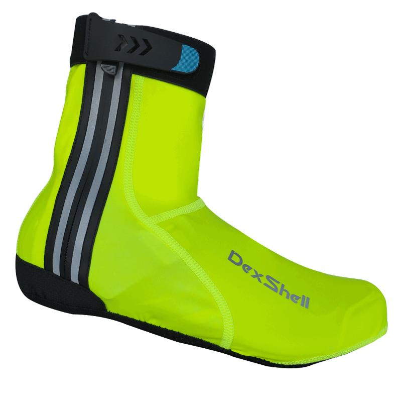 DEXSHELL Overshoes - High Viz Yellow, Water Resistant & Reflective Zipper