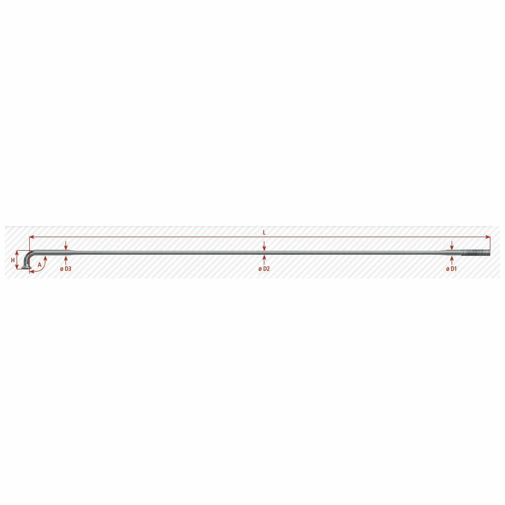 DT Alpine III Spoke 264mm, Silver - 6-Pack