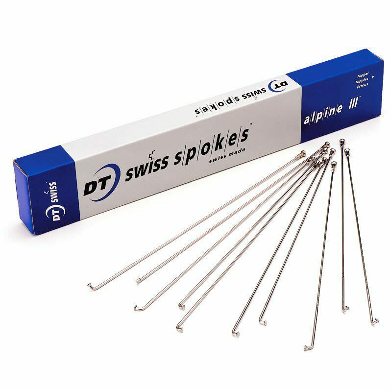 DT Alpine III Spoke 268mm, Silver - 6-Pack