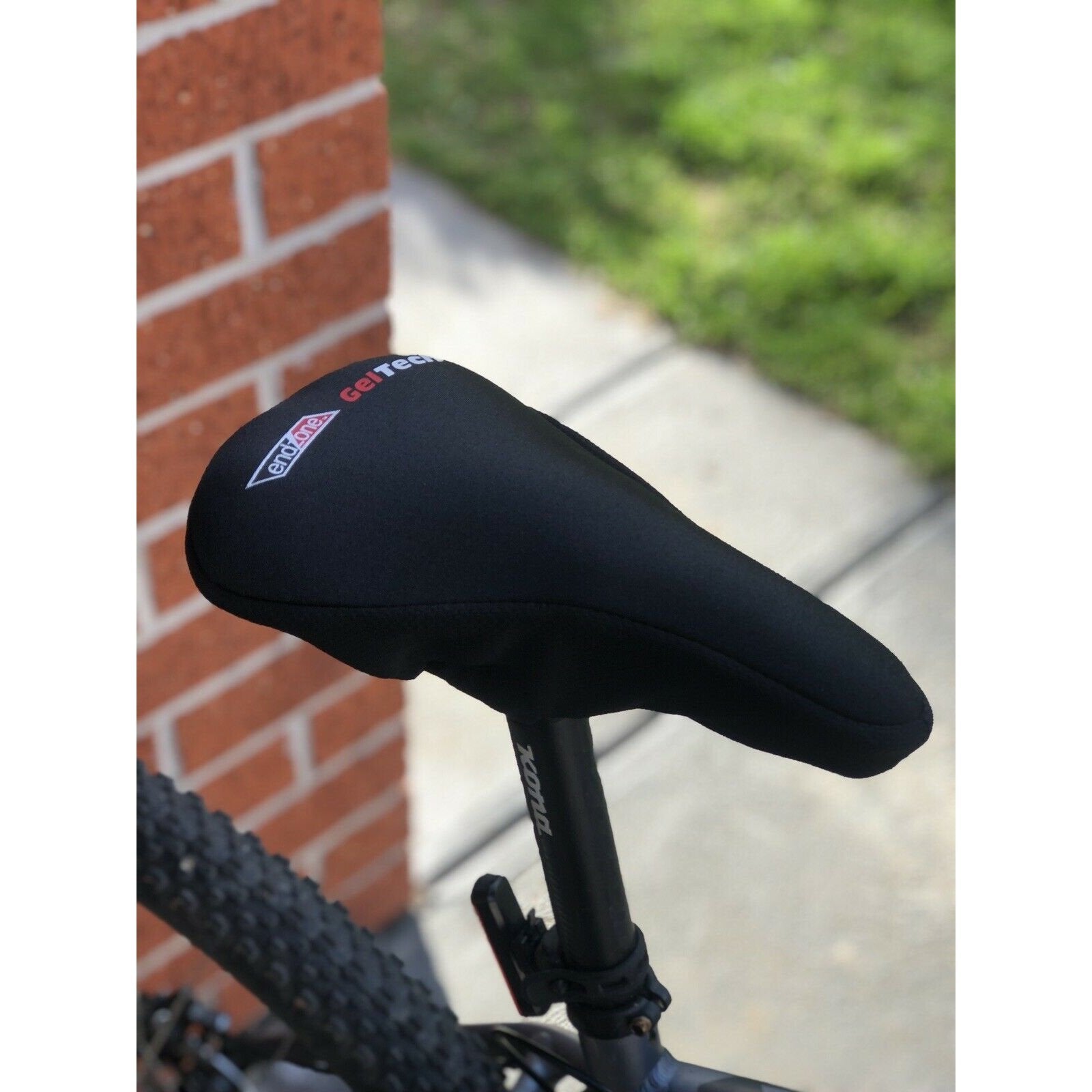 END ZONE Lycra with GEL Saddle Cover Gents MTB Road Seat Soft Silicone Cushion