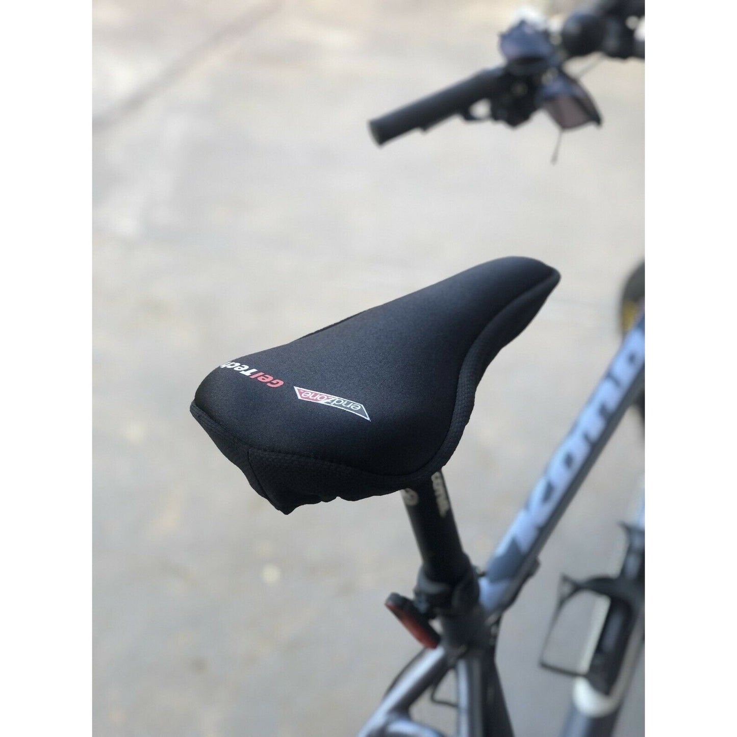 END ZONE Lycra with GEL Saddle Cover Gents MTB Road Seat Soft Silicone Cushion