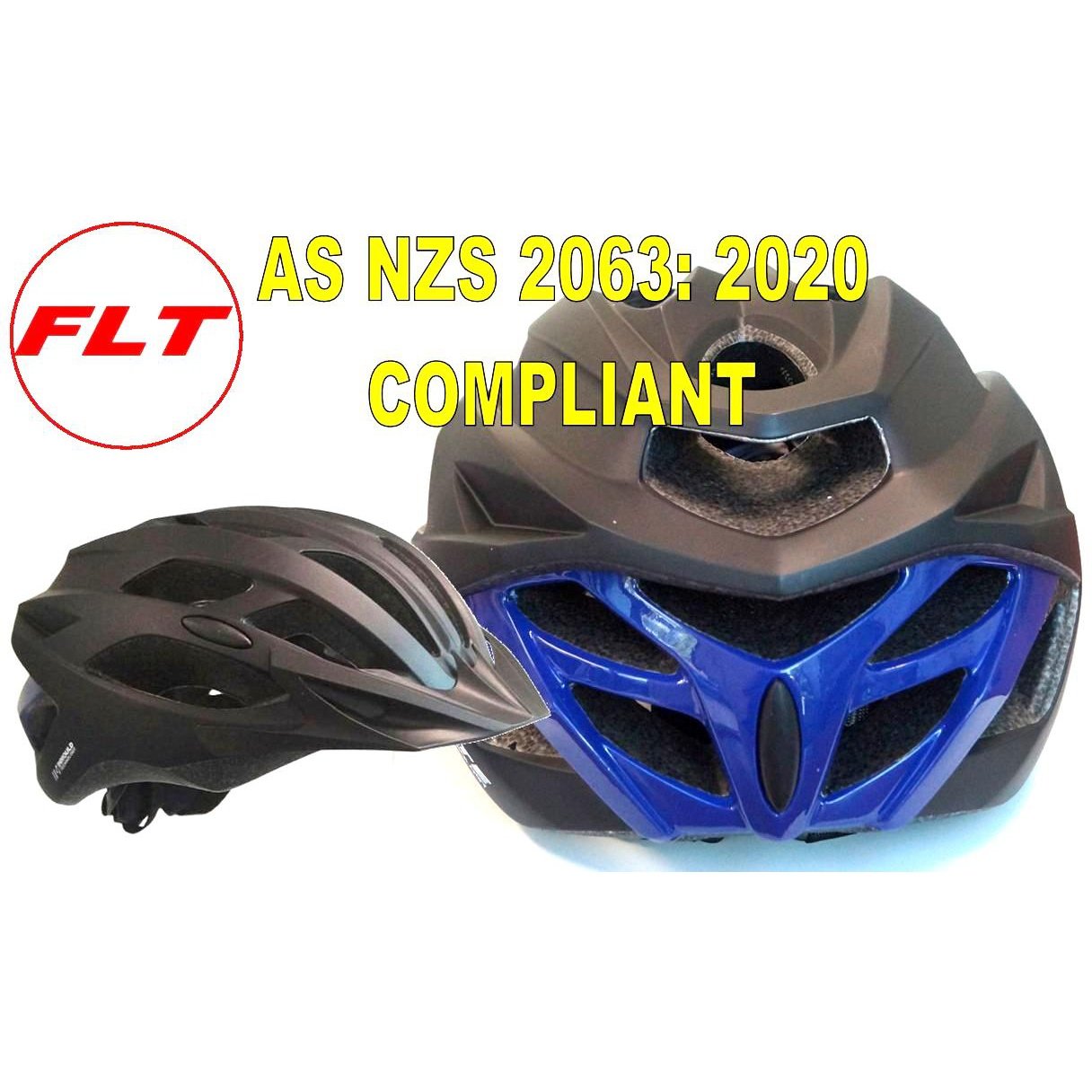 FLITE MTB Helmet - Inmould, Matt Black/Blue, AS/NZS Standard