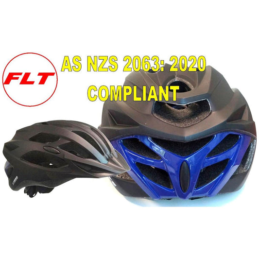 FLITE MTB Helmet - Inmould, Matt Black/Blue, AS/NZS Standard