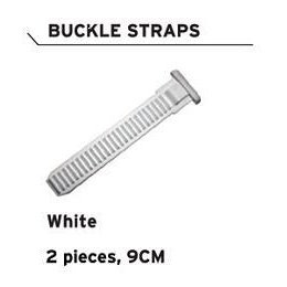 FLR Shoes Buckle Straps - 9cm White 2 Pack