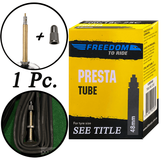 FREEDOM - 700 x 20 - 25c Bike Tube Presta Valve 48mm