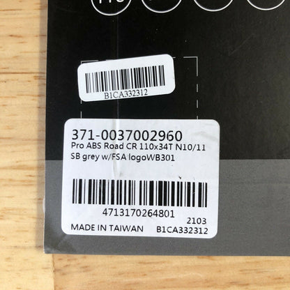 FSA 34T 110BCD Chain Ring Gossamer 4 Bolt 10/11 Speed