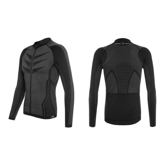 FUNKIER Campania Thermal Jersey - Black/Grey, X-Small/Small
