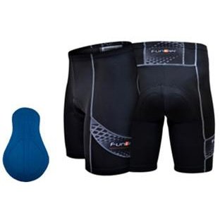 FUNKIER Milano Men-s Black Padded Cycling Shorts - 8 Panel Knicks