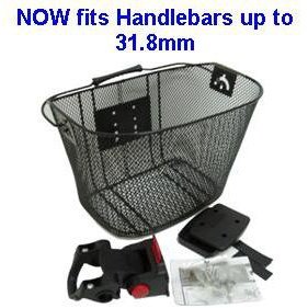 Flinger Front Mesh Basket - Adjustable Bracket for Light Cargo, Black 25cm x 34cm