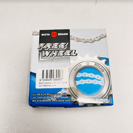Freewheel 3/32 X 17T, úDICTA EZ-OFF Ñ CNC Machined, Silver