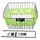 Front Fixed Mount Basket - Black/Green, 36x30x22cm