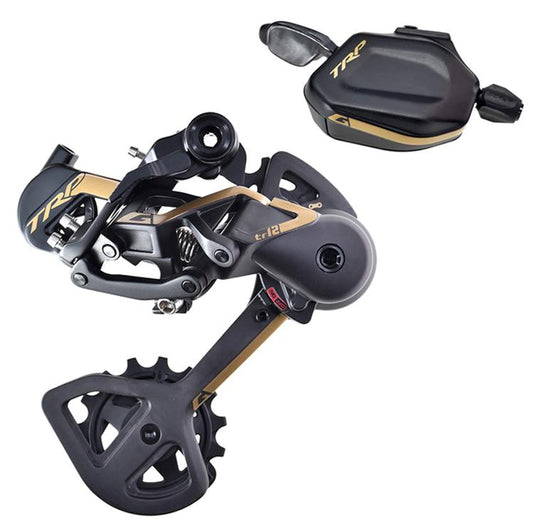 G-SPEC TR12 Derailleur & Shifter Kit - Gold Highlights