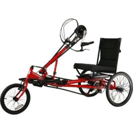 Gomier Rehatri Handcycle Recumbent Trike 16"Front and 20" rear wheel size, RED, 7 speed