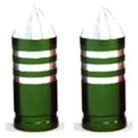 Green Bullet Stripe Valve Cap - Tire Accessory