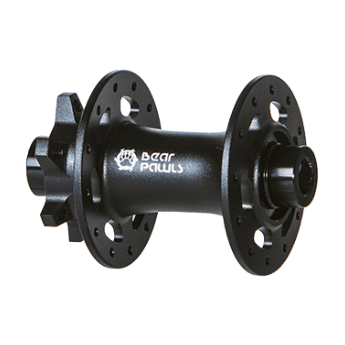 HUB "BEAR PAWLS" brand - FRONT, 15mm T/A BOOST 110mm OLD , 6 Bolt Disc, 32H, Sealed Bearings, Black
