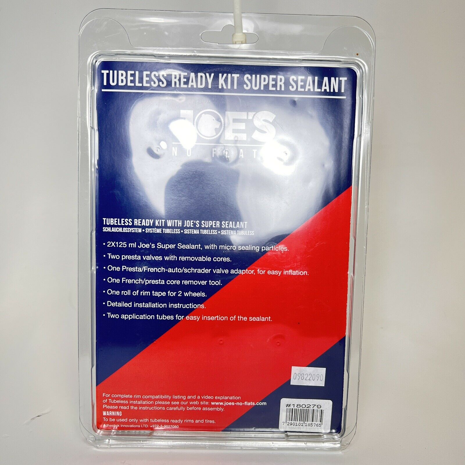 JOES Tubless Ready Kit Super Sealant 48mm Valve 25mm Rim Tape Core Removable
