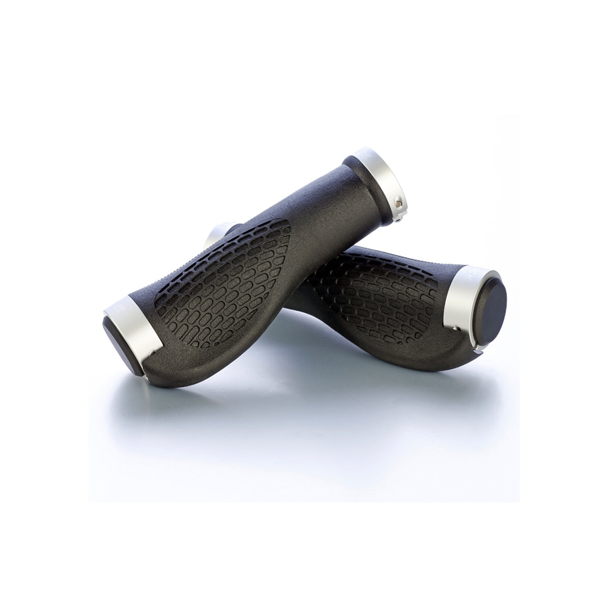 JetBlack Ergo Lockon Grips - Silver Rings