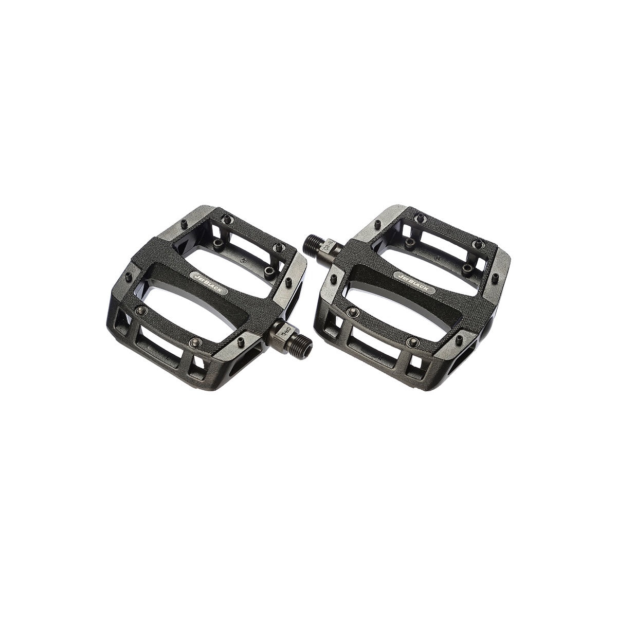 JetBlack Flat Out MTB Pedals - Alloy, Black, Cromo Axle